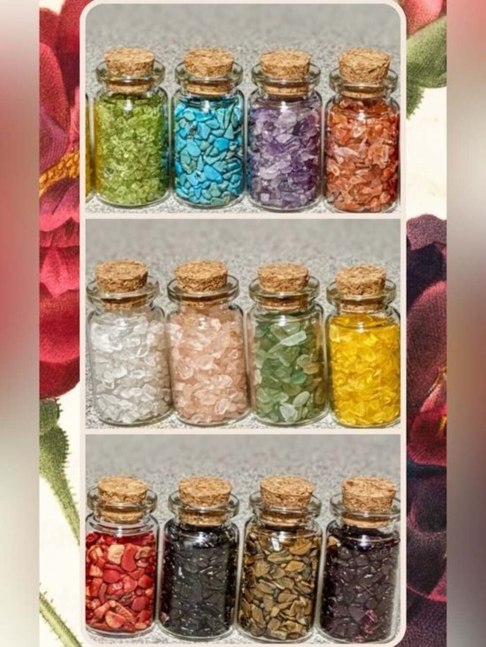 2 for $6, 4 for $12 - Mini Gemstone Vial - Assorted - Crafting - Collector Jar